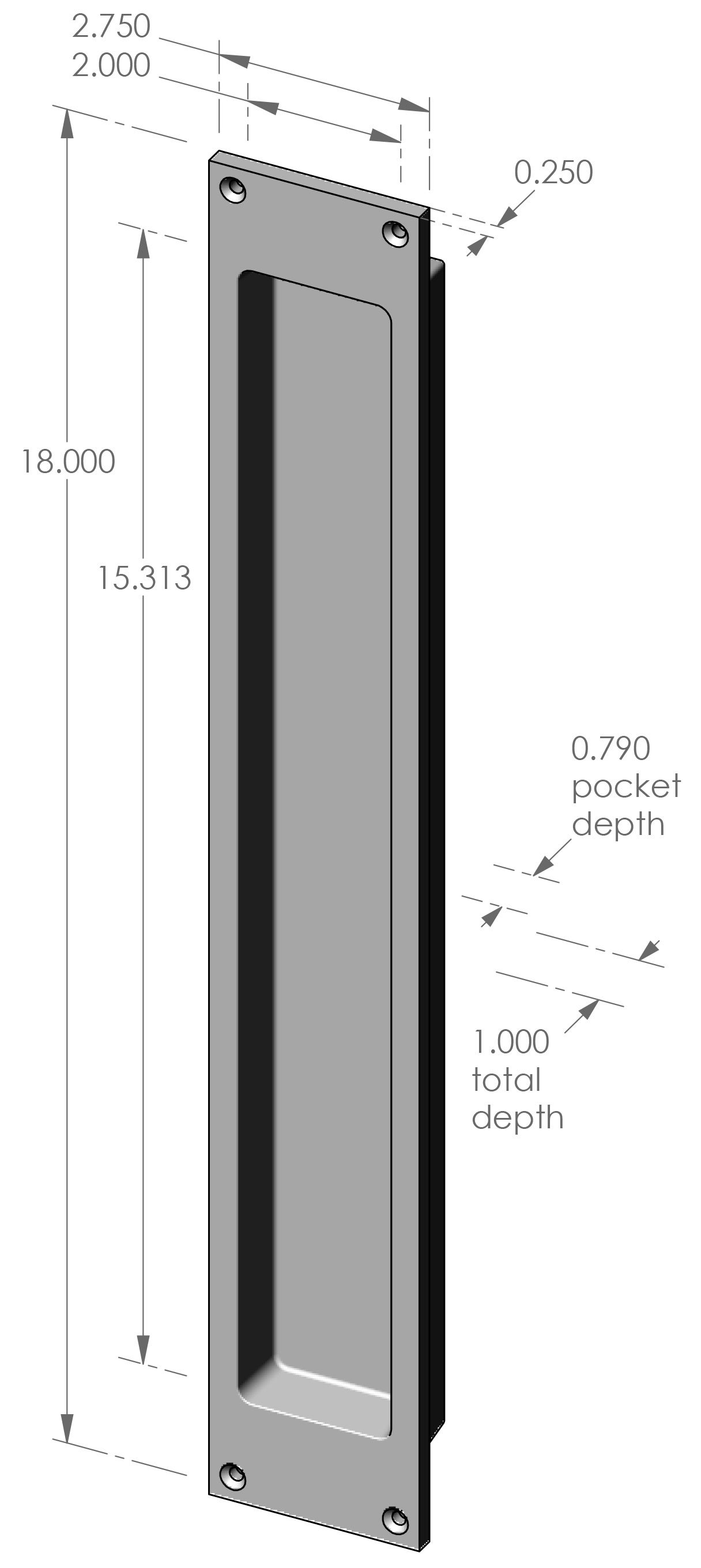 FP-454-18-1 Flush Pull Specifications