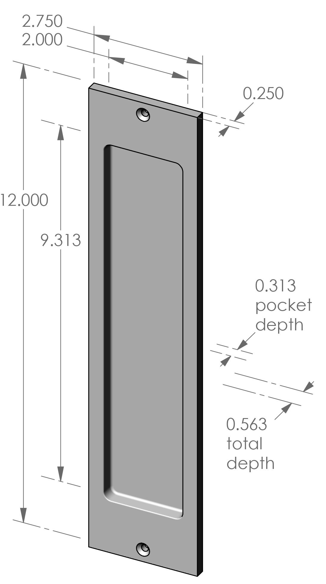 FP-454-12 Flush Pull Specifications