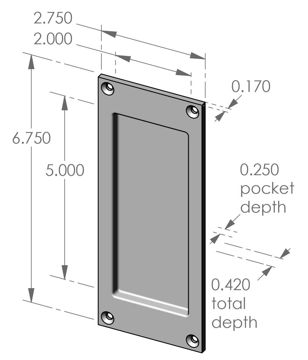 FP-404 Flush Pull Specifications