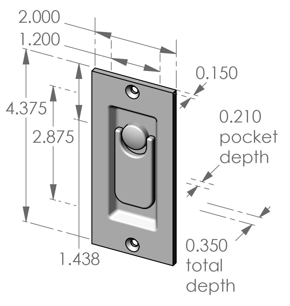 FP-203FK Flush Pull with Flap Key Specifications