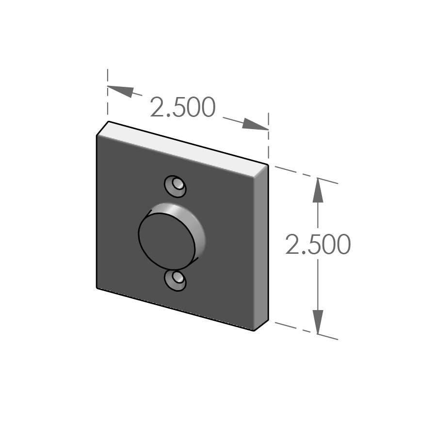P-926 Contemporary Square Passage Plate Specifications