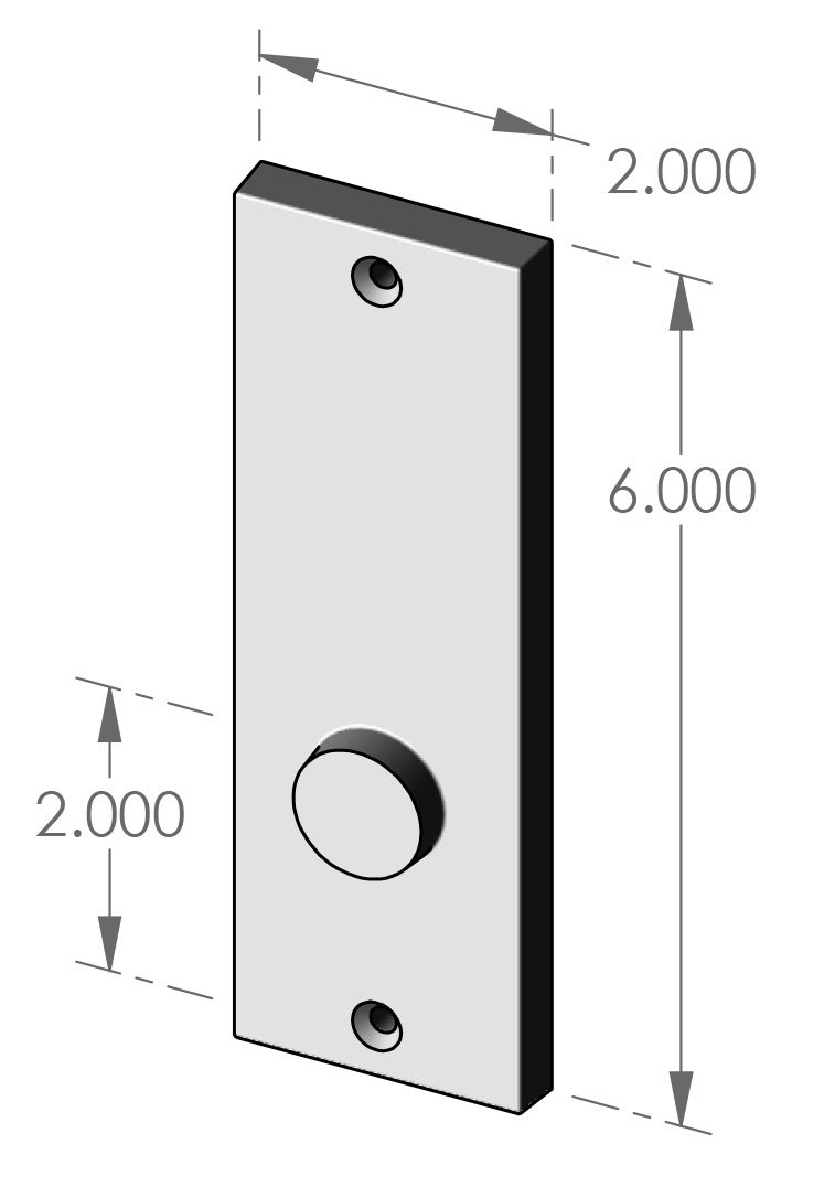 P-949OH Contemporary Passage Plate Specifications