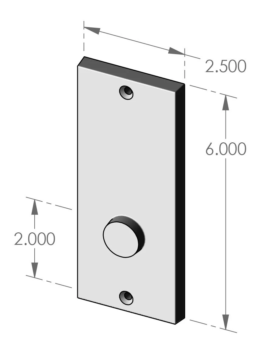 P-954OH Contemporary Passage Plate Specifications