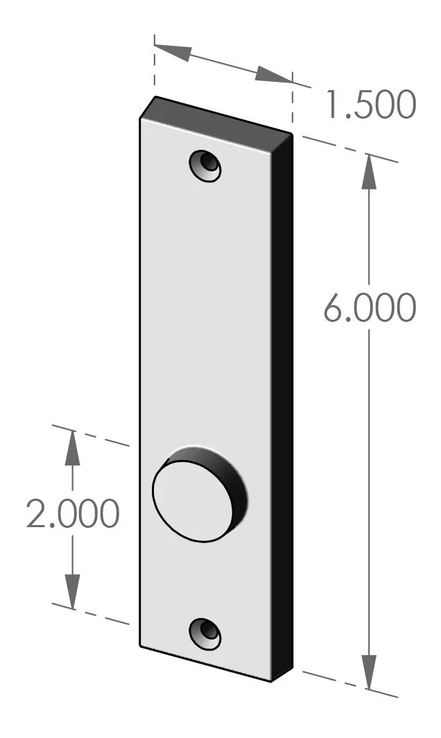 P-979OH Contemporary Passage Plate Specifications