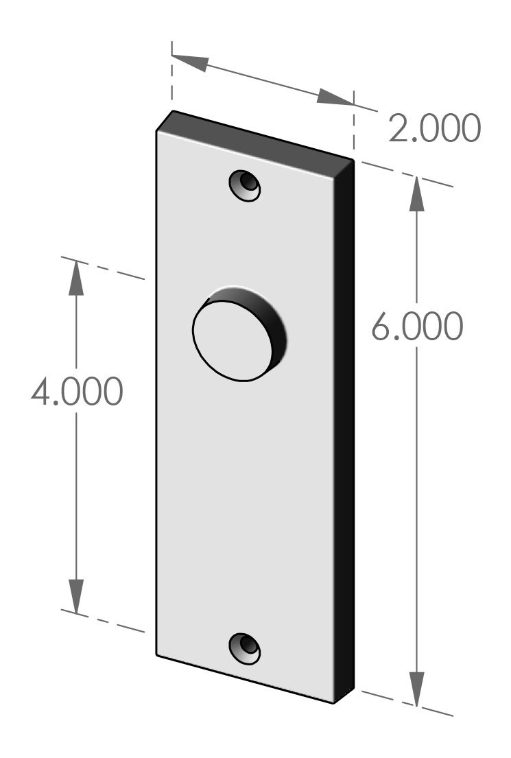 P-F949OH Contemporary Passage Plate Specifications