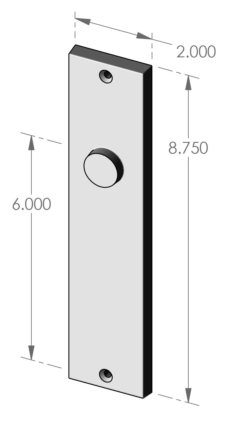 P-F950 Contemporary Passage Plate Specifications