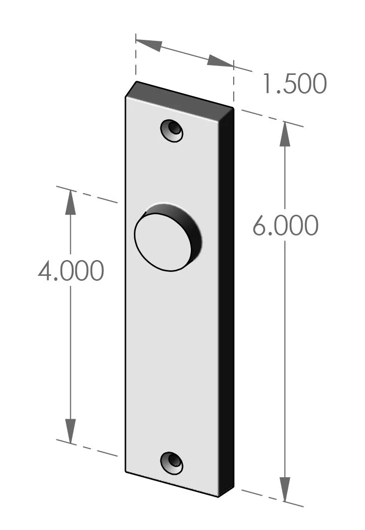 P-F979OH Contemporary Passage Plate Specifications