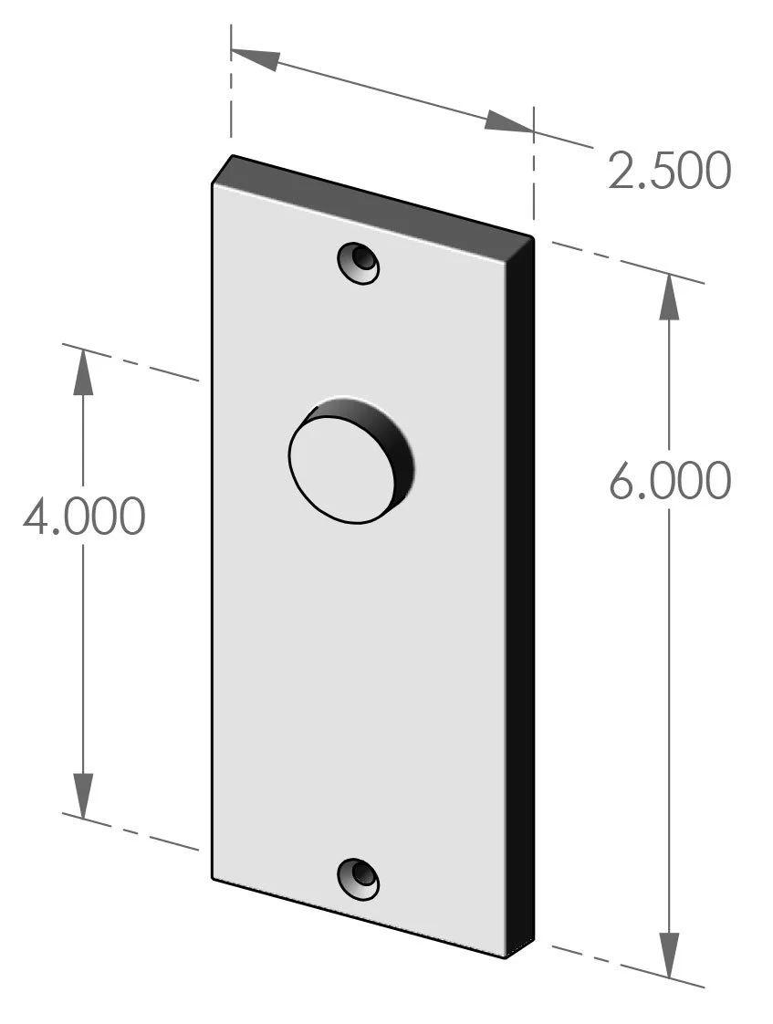 P-F954OH Contemporary Passage Plate Specifications