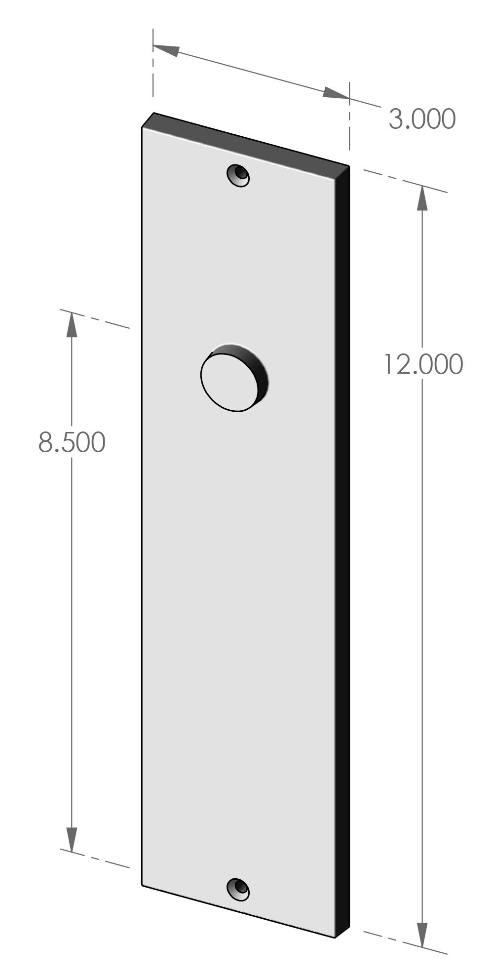 P-F957 Contemporary Passage Plate Specifications