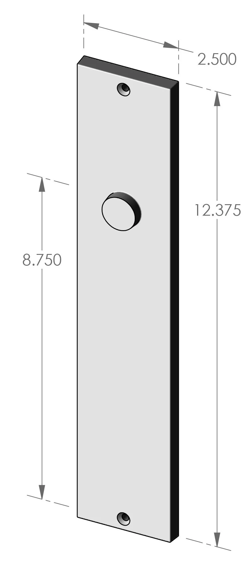 P-F958 Contemporary Passage Plate Specifications