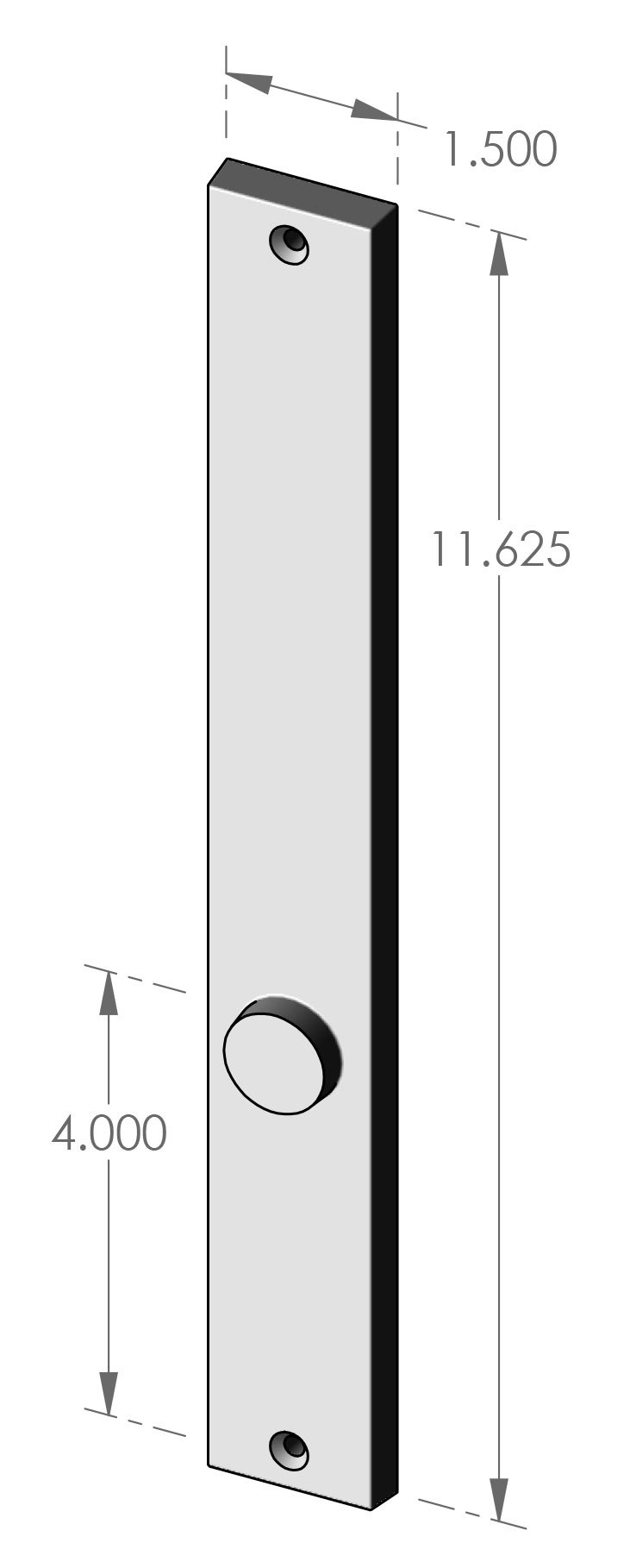 MP-US-981 Contemporary Interior US Passage Plate Specifications