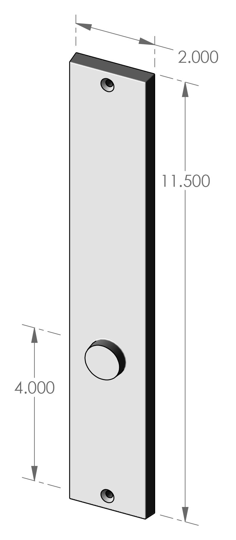 MP-US-983 Contemporary Interior US Passage Plate Specifications