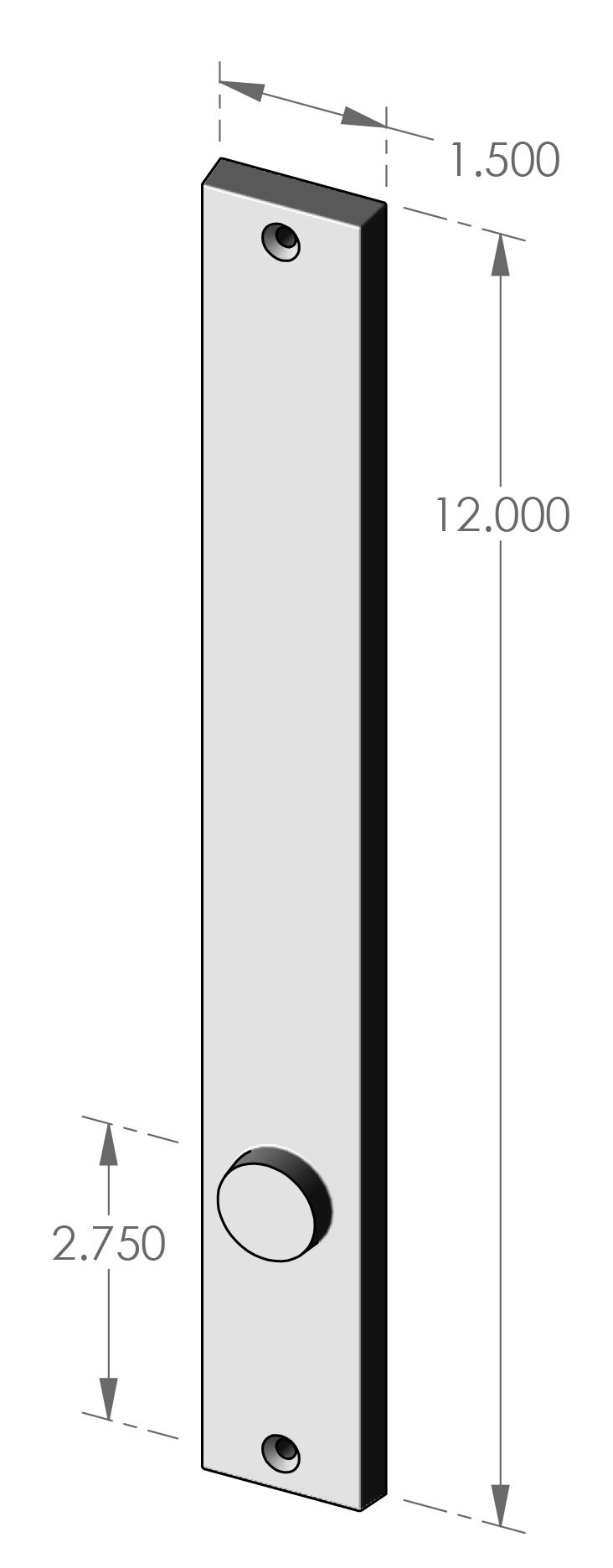 MP-US-984 Contemporary Interior US Passage Plate Specifications