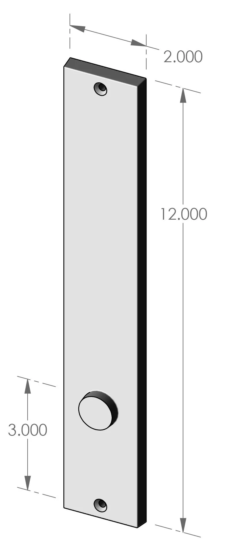 MP-US-985 Contemporary Interior US Passage Plate Specifications