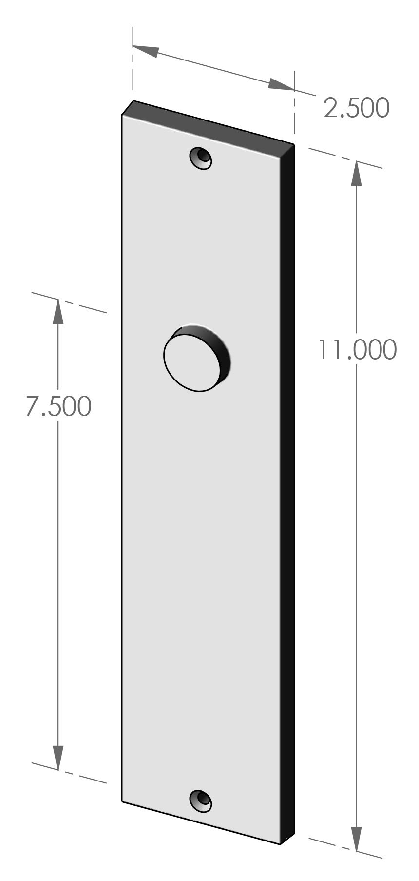 MP-US-988 Contemporary Interior US Passage Plate Specifications