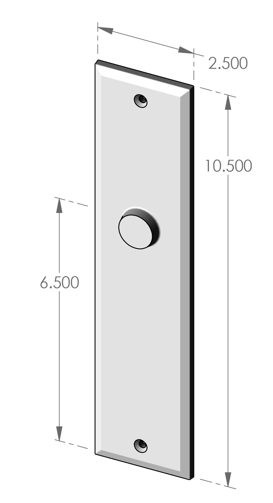 MP-812 Bevel Edge Plate with Profile Cylinder Cut Out Specifications