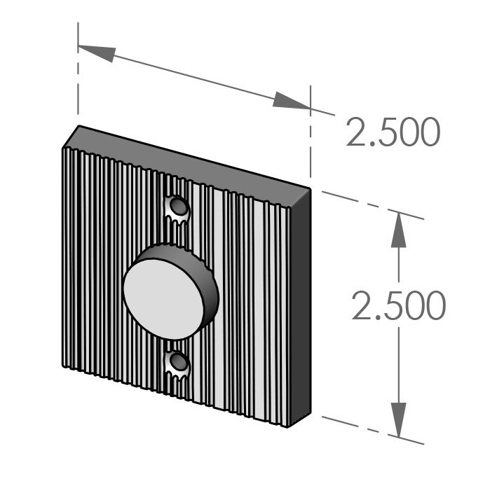 P-1902 Corduroy Square Passage Plate Specifications