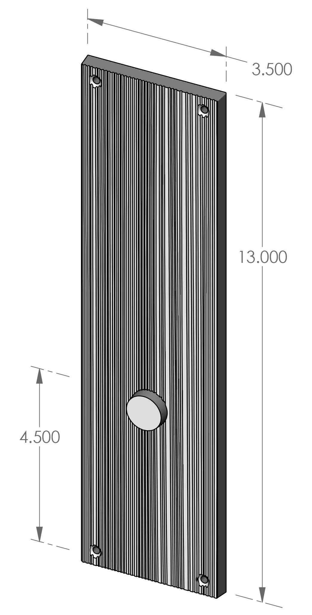 P-1913 Corduroy Passage Plate Specifications