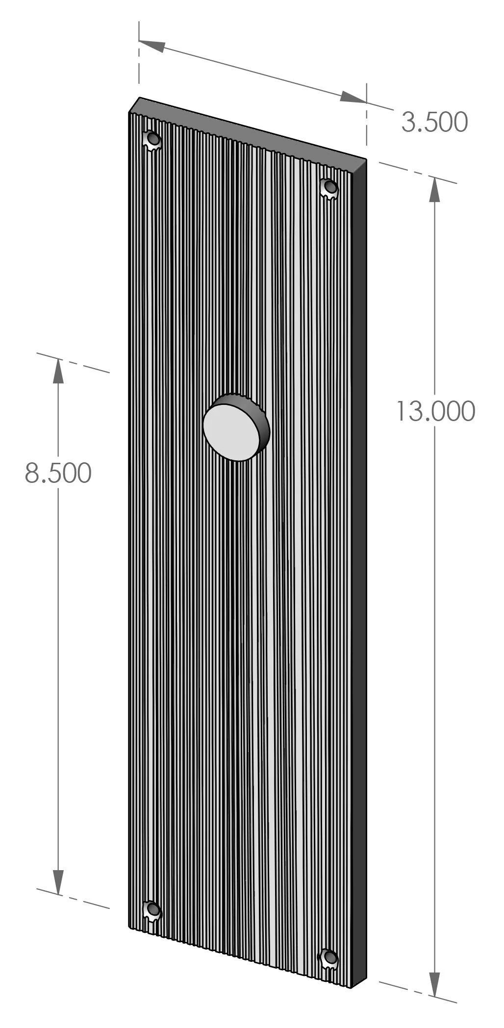 P-F1913 Corduroy Passage Plate Specifications