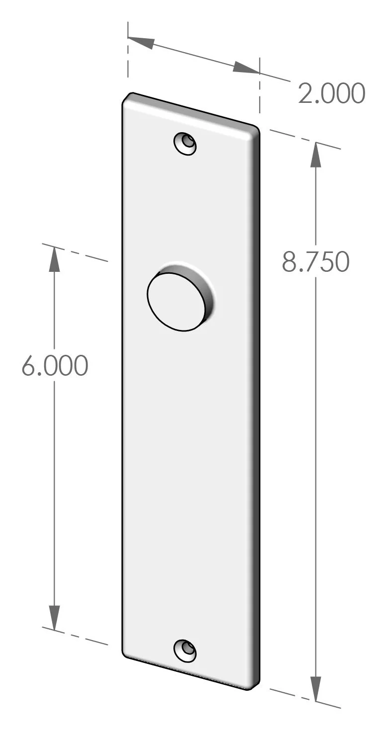 P-F-E407 Eased Edge Passage Plate Specifications