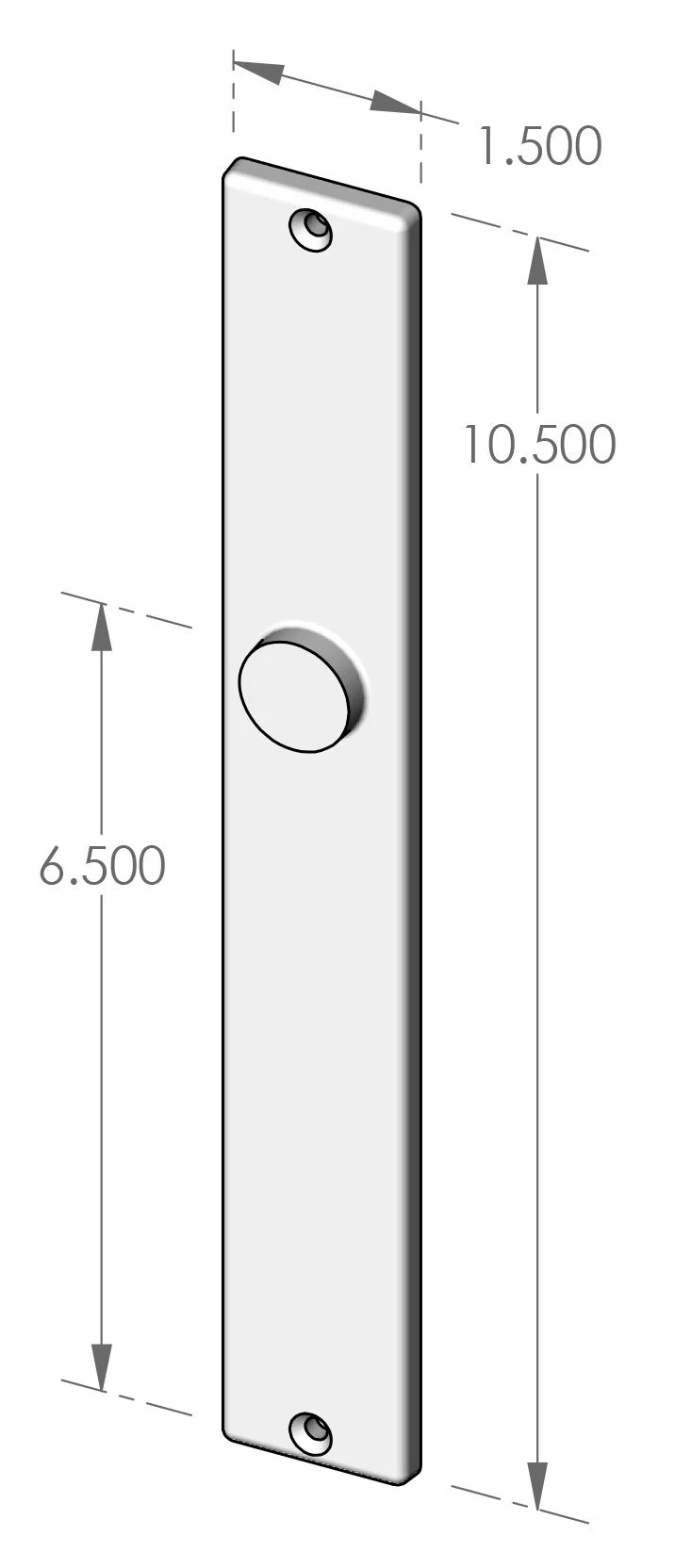 P-F-E811 Eased Edge Passage Plate Specifications