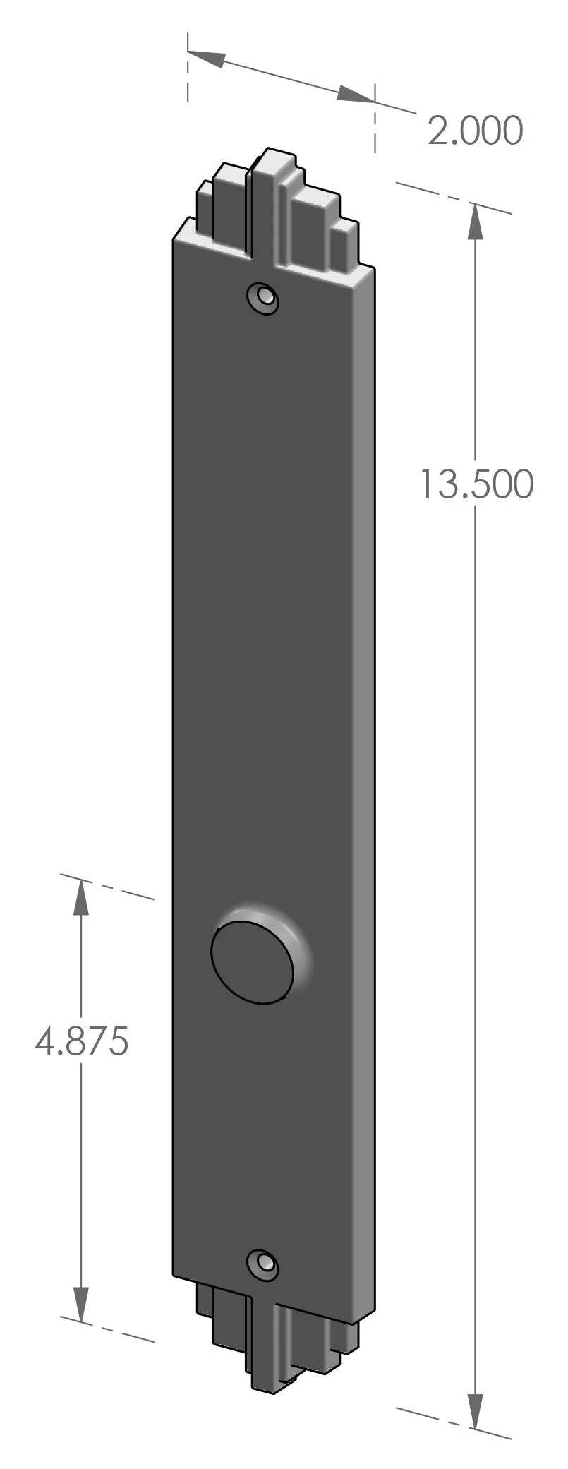 MP-US-4633 Deco Interior US Passage Plate Specifications