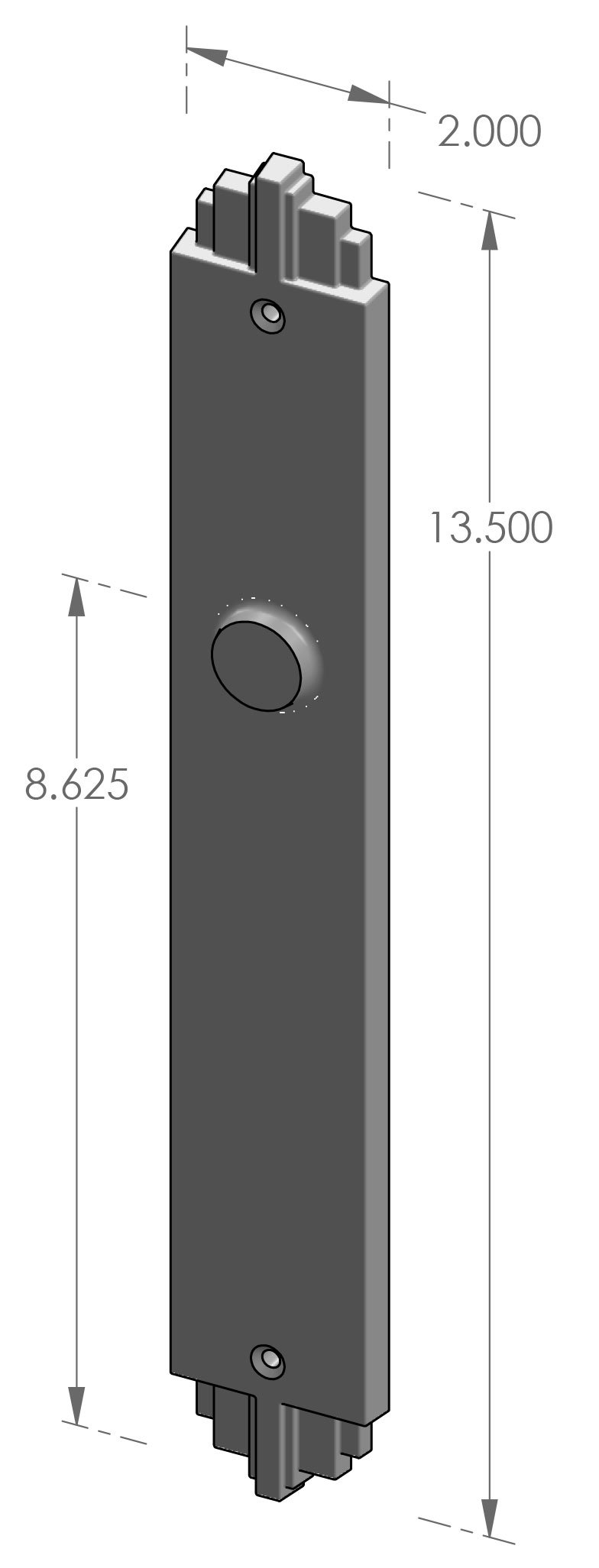 MP-4632 Deco Plate with Profile Cylinder Cut Out Specifications