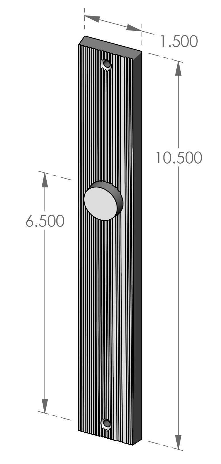MP-1932 Corduroy Plate with Profile Cylinder Cut Out Specifications