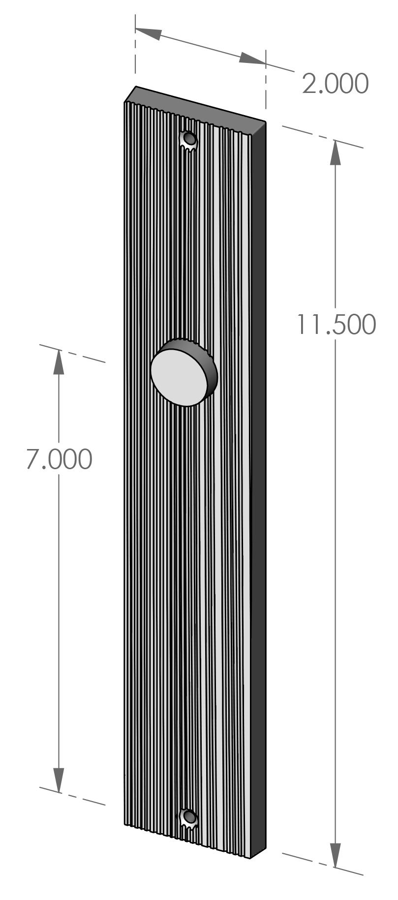MP-1934 Corduroy Plate with Profile Cylinder Cut Out Specifications