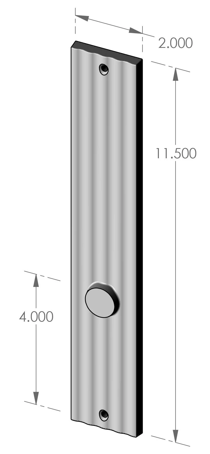 MP-US-1435 Corrugated Interior US Passage Plate Specifications