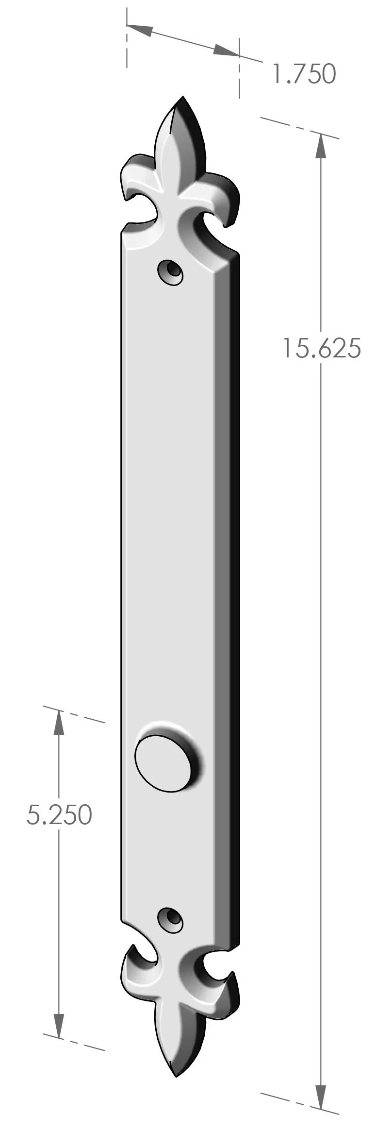 P-1240 Fleur de Lis Passage Plate Specifications