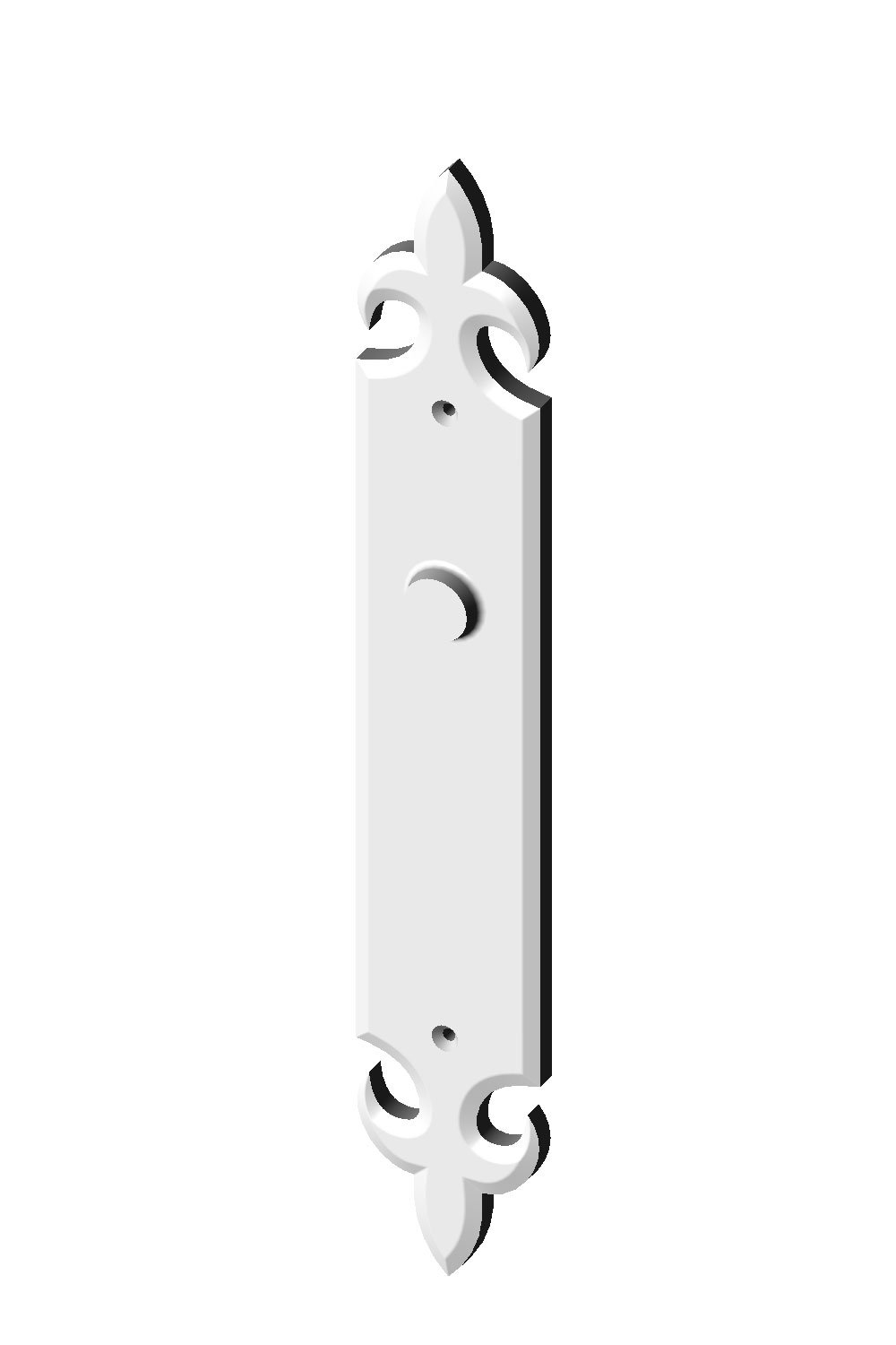 P-F1245IML Fleur de Lis Interior Mortise Lock Passage Plate