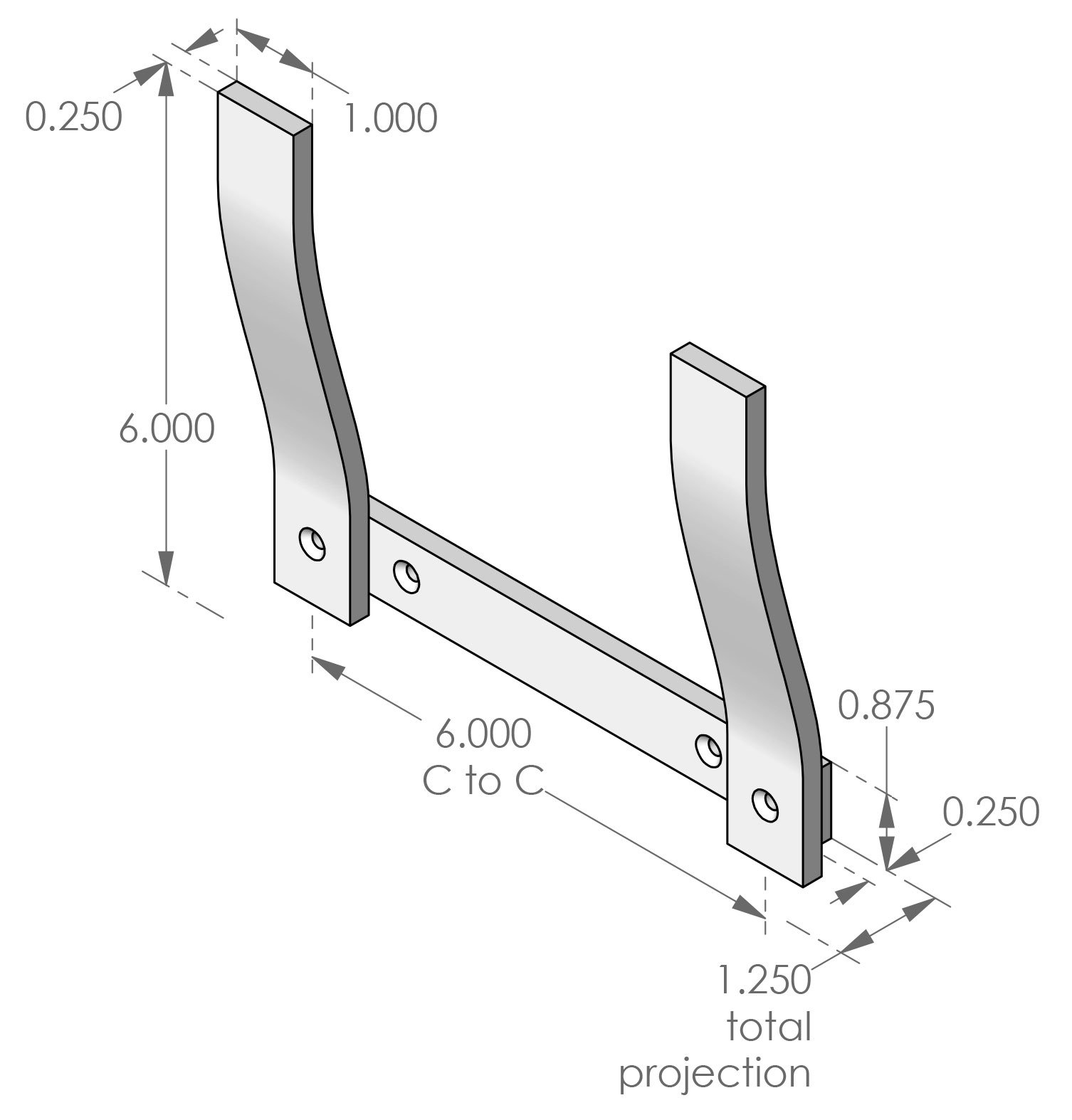 CLB-CH-L6DBL The Lift Coat Hook - Double Specifications
