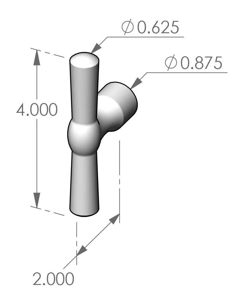 CH-227T T-Handle Coat Hook Specifications