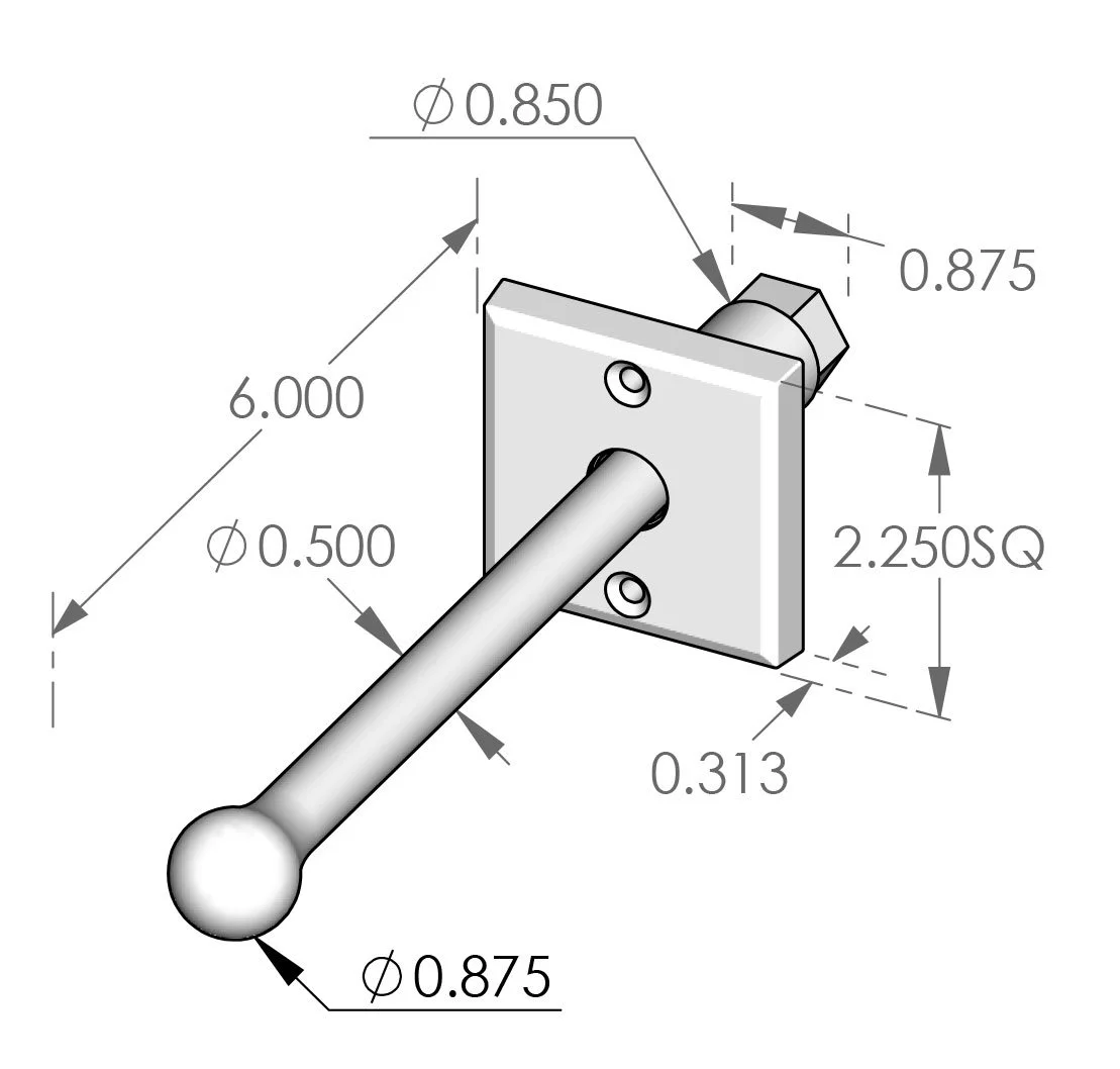 POGR-6 Pull-Out Garment Rod Specifications