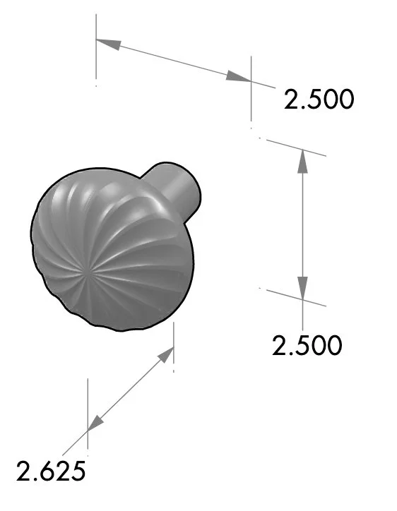 K-238 Round Giro Door Knob Specifications