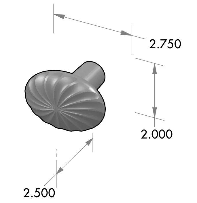 K-239 Oval Giro Door Knob Specifications