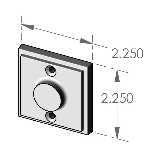 P-2101 Mesa Square Passage Plate Specifications