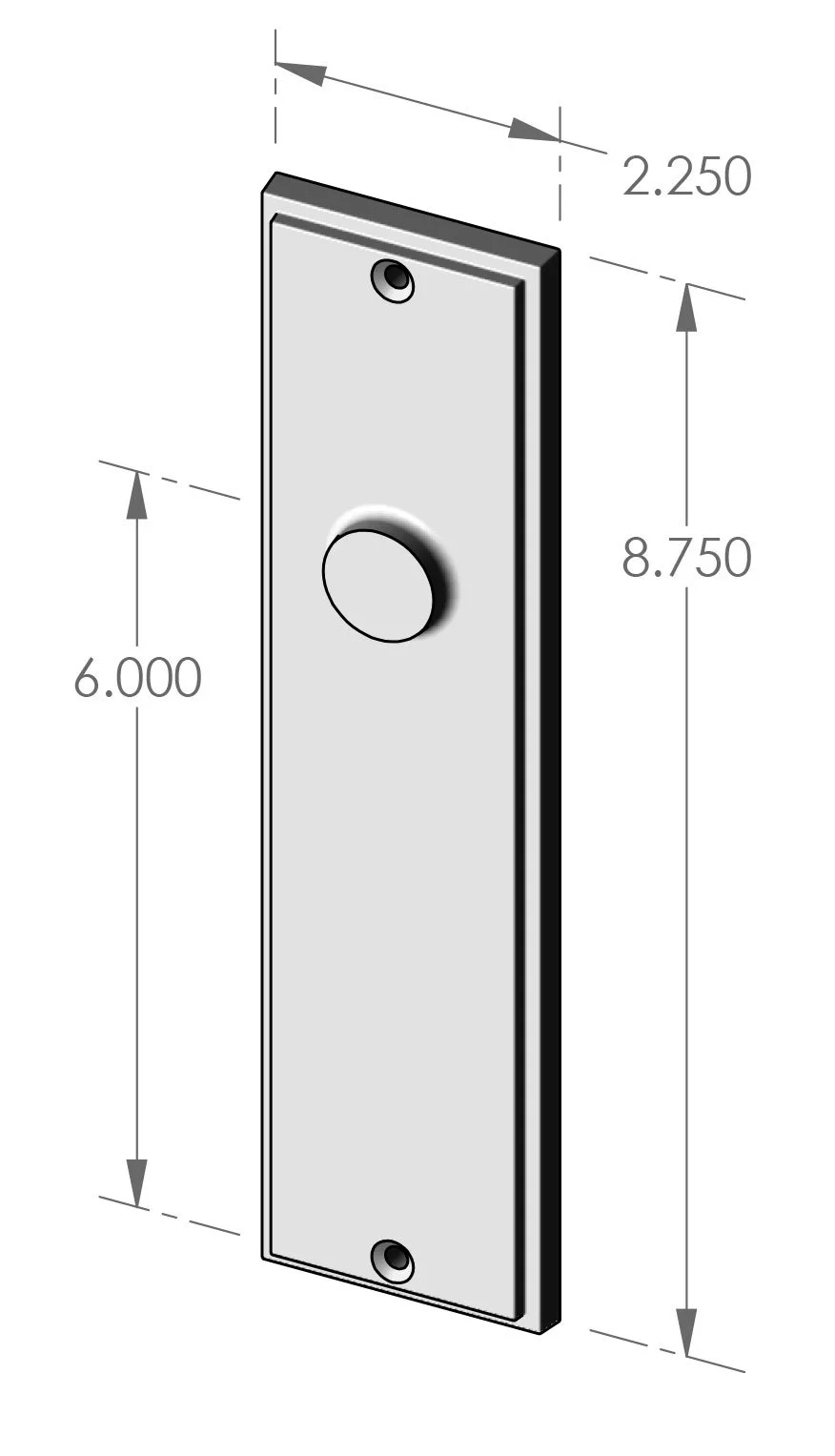 P-F2108 Mesa Passage Plate Specifications