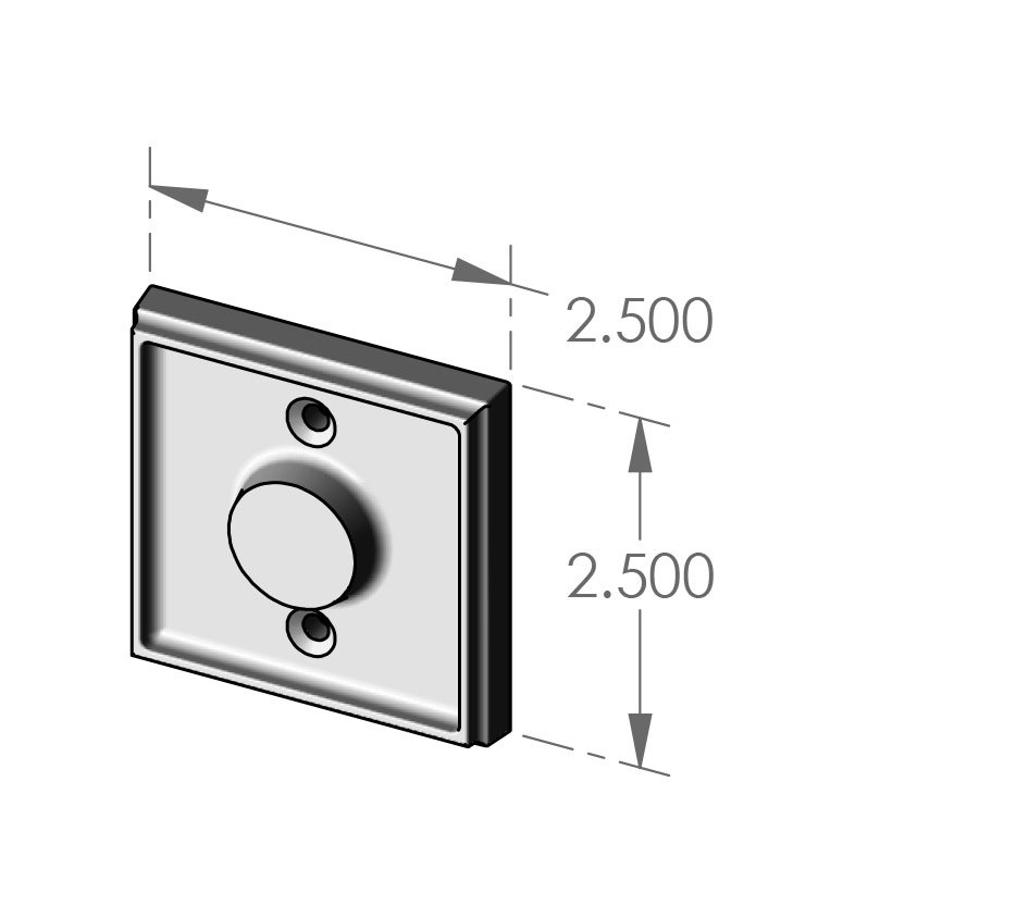 P-322 Ridge Square Passage Plate Specifications