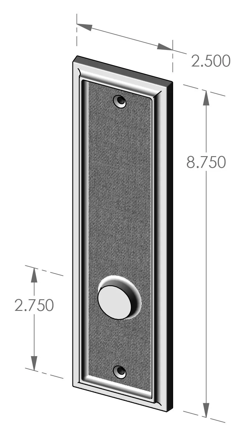 P-2408 Ridge Burlap Passage Plate Specifications