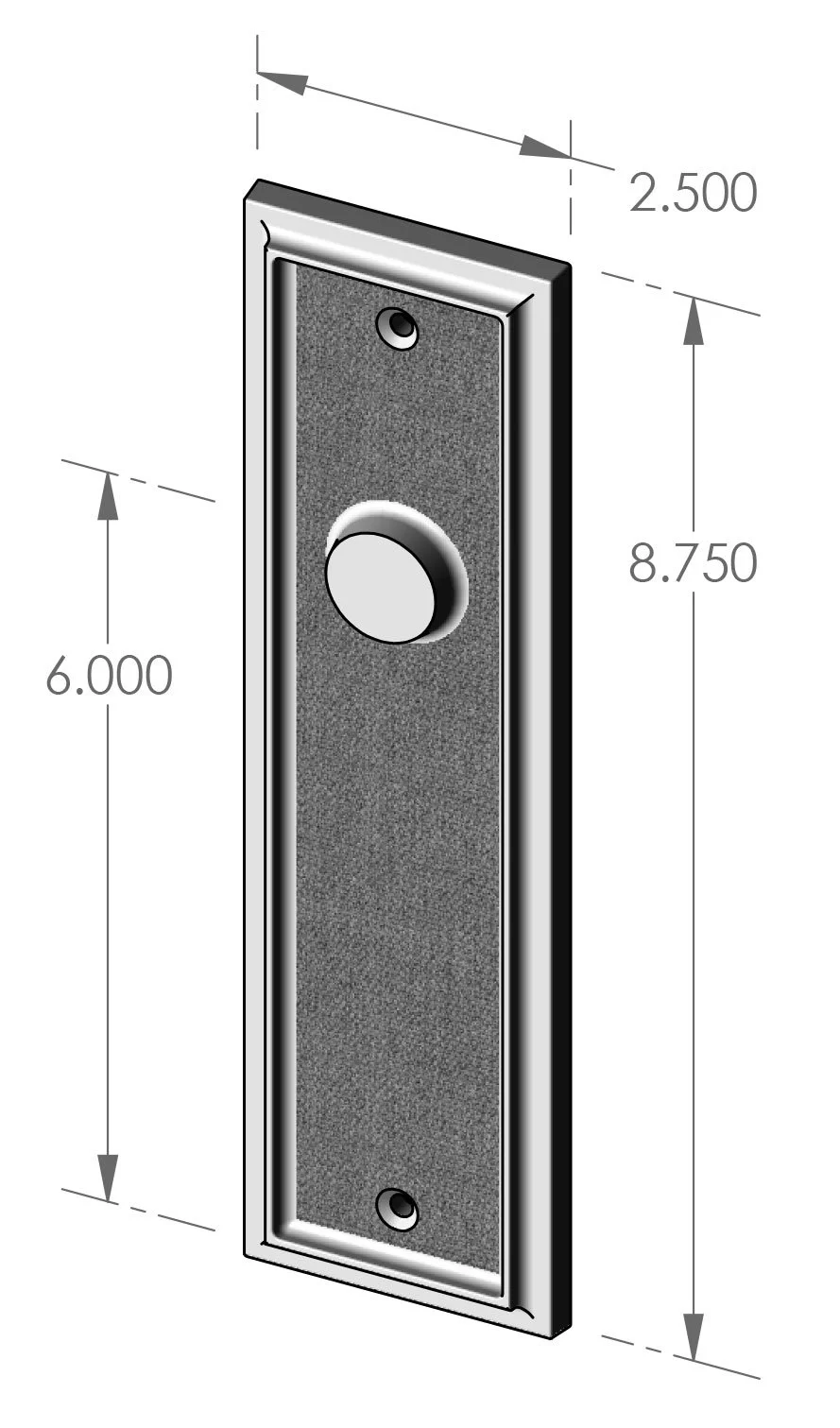 P-F-2408 Ridge Burlap Passage Plate Specifications
