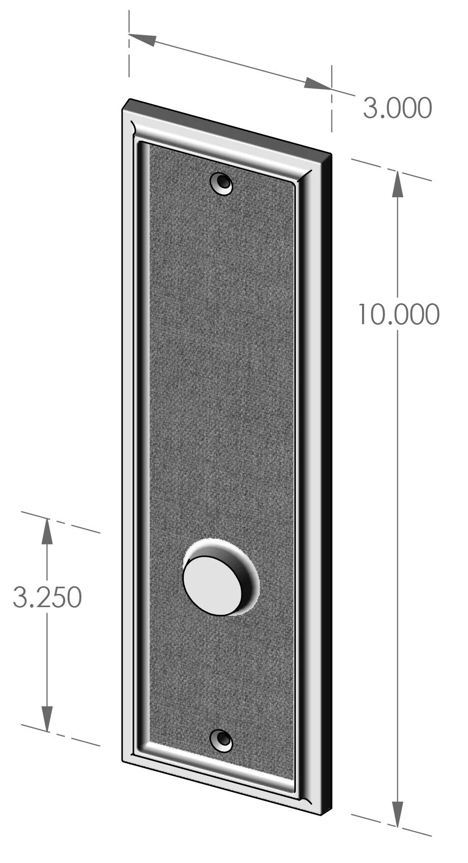 P-2410 Ridge Burlap Passage Plate Specifications