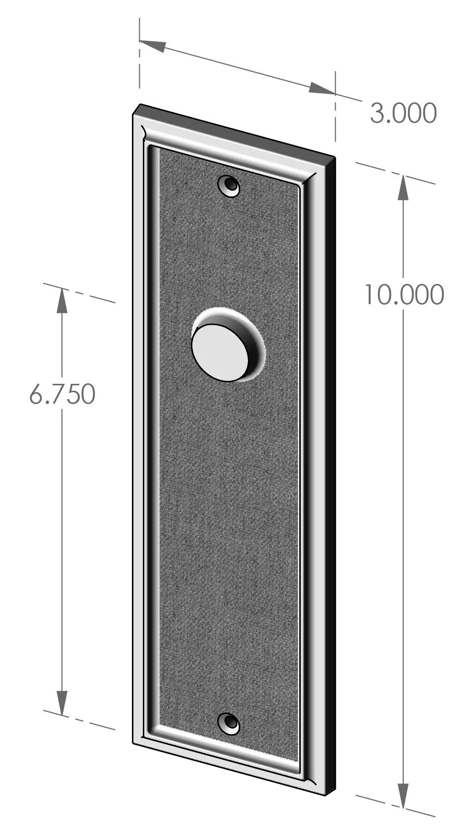 P-F-2410 Ridge Burlap Passage Plate Specifications