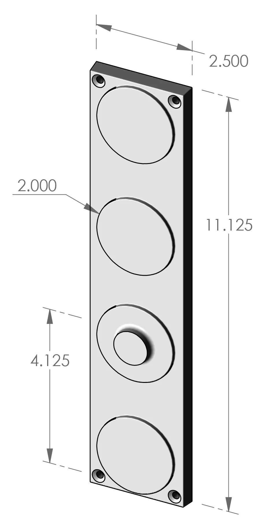 P-1711 Circles Passage Plate Specifications