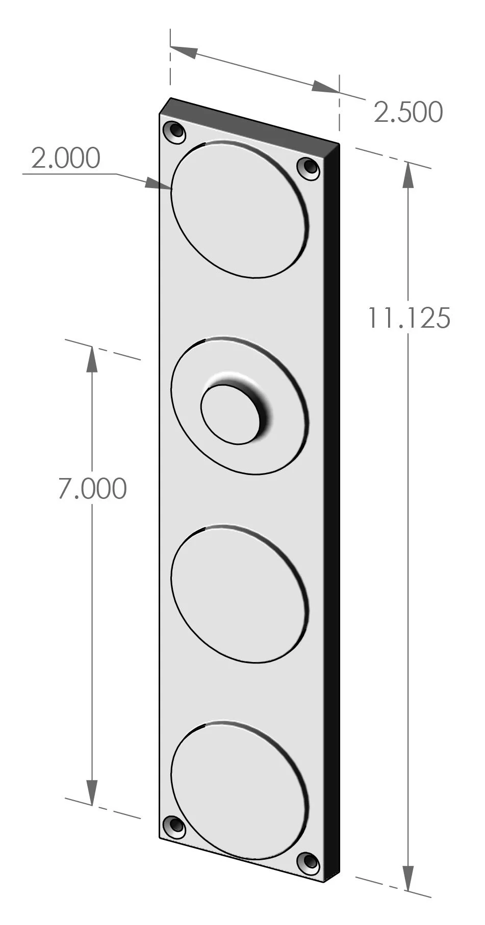 P-F1711 Circles Passage Plate Specifications