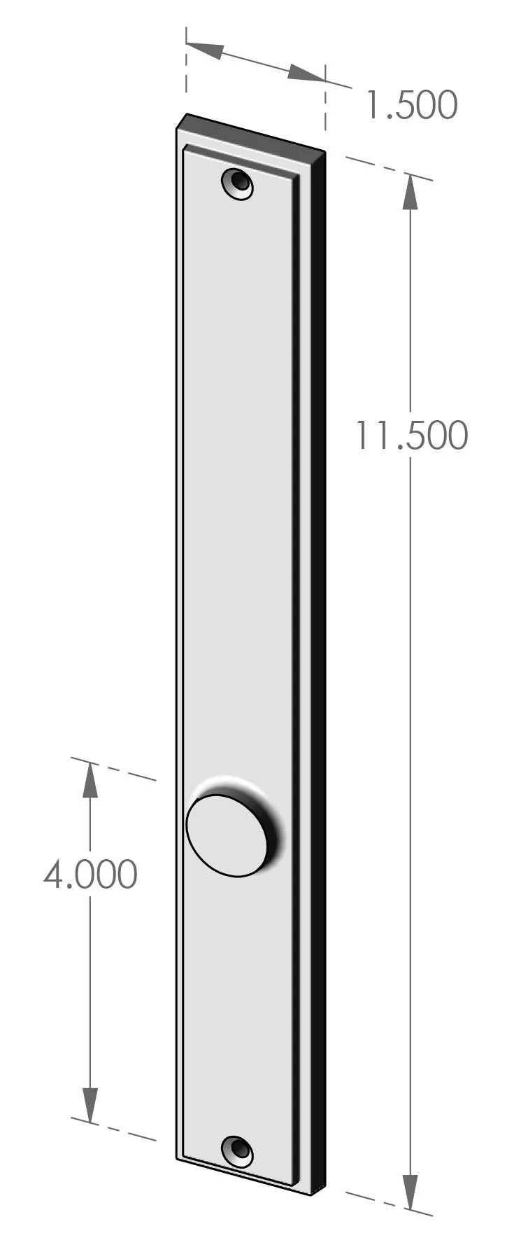 MP-US-2131 Mesa Interior US Passage Plate Specifications
