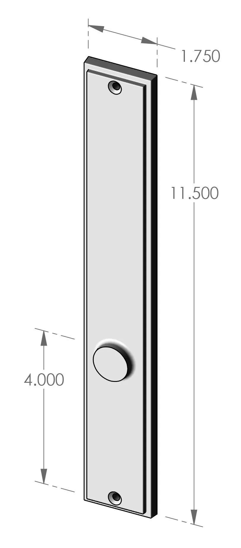 MP-US-2133 Mesa Interior US Passage Plate Specifications