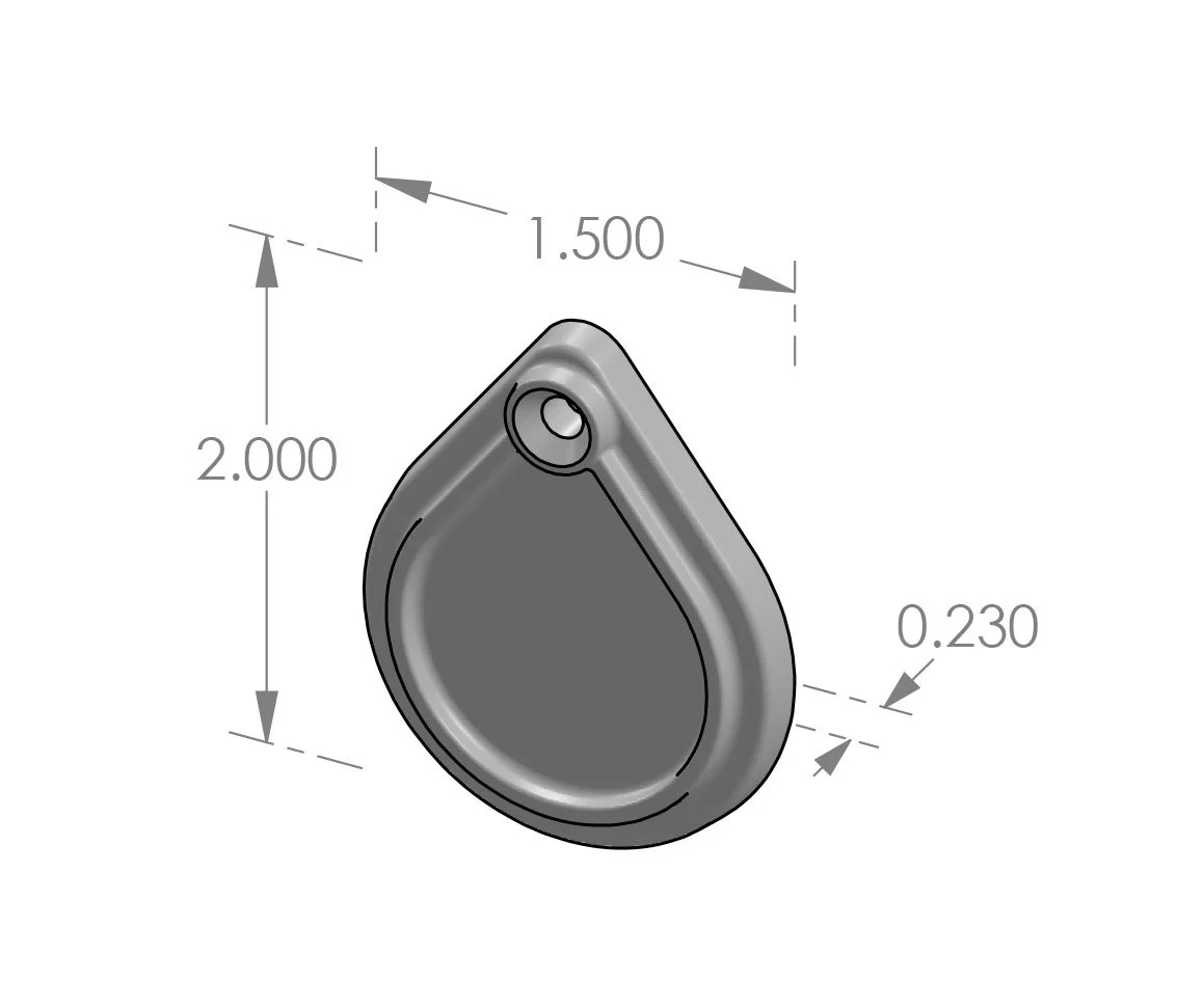 KC-300 Ridge Teardrop Key Cover Specifications