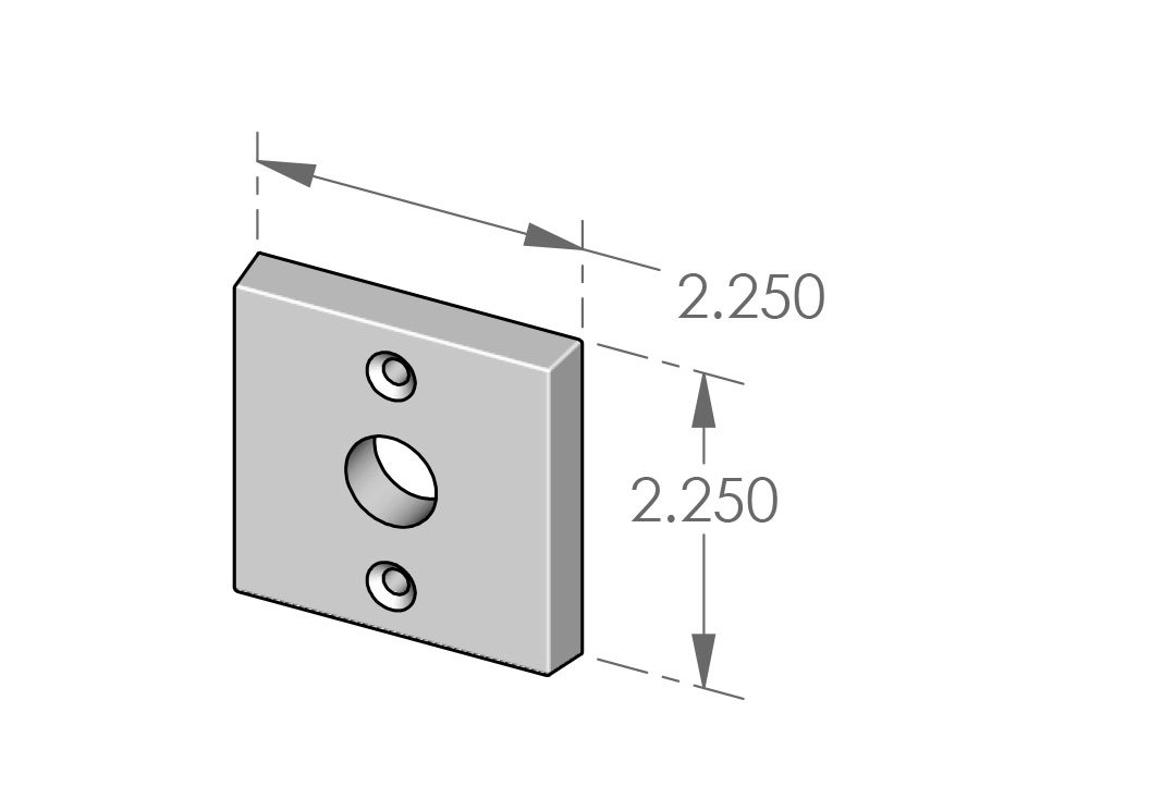 P-N925 Novus Square Passage Plate Specifications